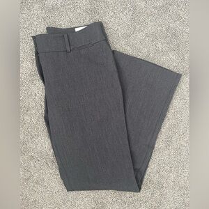 LOFT Charcoal Straight-Leg Trousers